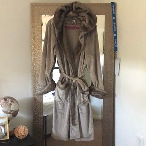 Pottery Barn Faux Fur Lined Robe